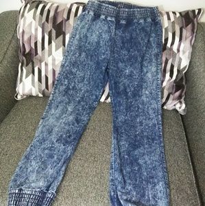 Denim joggers